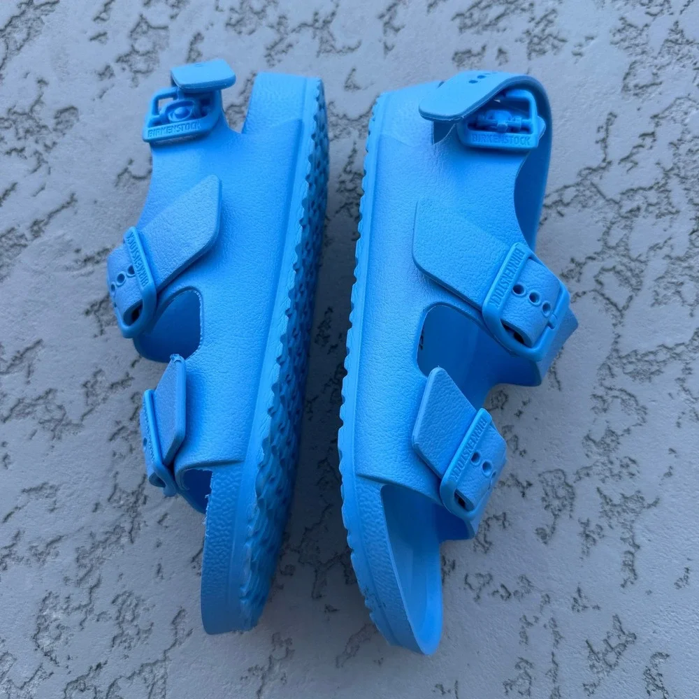 Birkenstock Milano EVA Kids Scuba Blue Sandals Size 33 L2 210 Waterproof